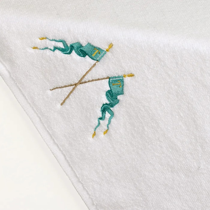 Toalha de Rosto 100% Algodão Cavaliere Branco Trussardi - Madel Home