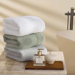 Toalha de Rosto 100% Algodão Lussure Branco Trussardi