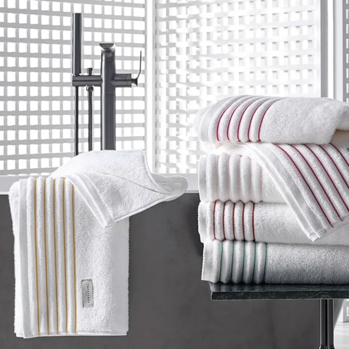 Toalha de Rosto Algodão Palladio Branco/Legno Trussardi - Madel Home