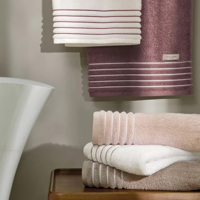 Toalha de Rosto Algodão Palladio Branco/Marsala Trussardi - Madel Home