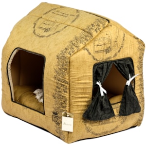 Toca Pet em Tricoline 100% Algodão 48x47x42cm Marrom