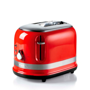 Torradeira Elétrica Moderna 750W 6 Níveis 2 Fatias Vermelho Ariete - 127V