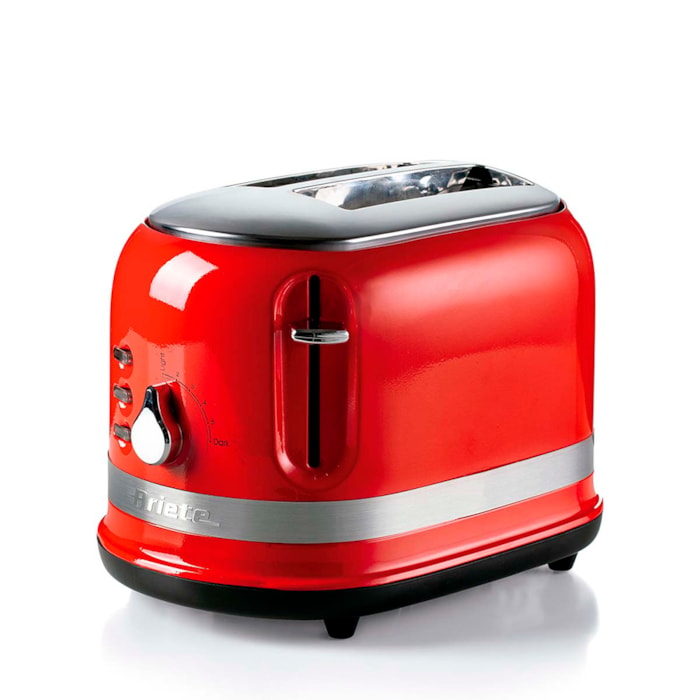 Torradeira Elétrica Moderna 750W 6 Níveis 2 Fatias Vermelho Ariete - 127V - Madel Home