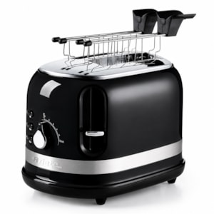 Torradeira Elétrica Moderna Preta 750W 6 Níveis 2 Fatias Ariete - 220V