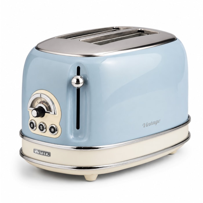 Torradeira Elétrica Vintage Azul 750W 6 Níveis 2 Fatias Ariete - 220V - Madel Home