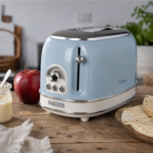 Torradeira Elétrica Vintage Azul 750W 6 Níveis 2 Fatias Ariete - 220V