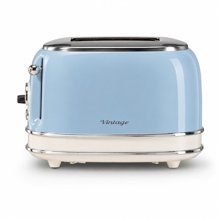 Torradeira Elétrica Vintage Azul 750W 6 Níveis 2 Fatias Ariete - 220V - Madel Home