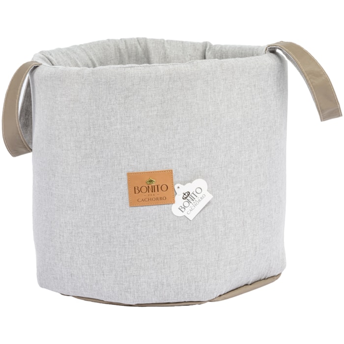 Toy Bag Linen Tamanho Único Tecido Bege - Madel Home