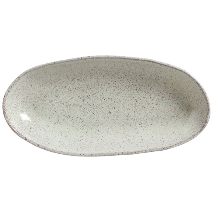 Travessa Oval em Cerâmica Funda Orgânico Pistache Porto Brasil - 32cm - Madel Home