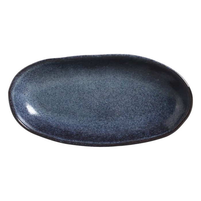 Travessa Oval em Cerâmica Funda Orgânico Titanium Porto Brasil - 32cm - Madel Home