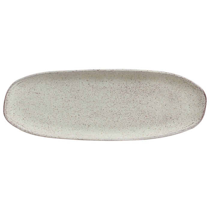 Travessa Oval em Cerâmica Rasa Orgânico Pistache Porto Brasil - 36cm - Madel Home