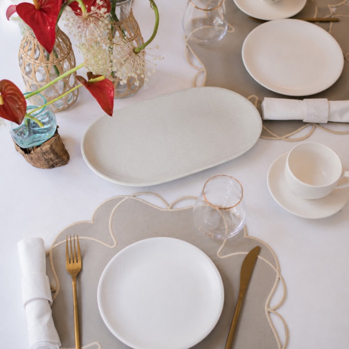 Travessa Retangular em Cerâmica Gourmet Alleanza - 34cm - Madel Home