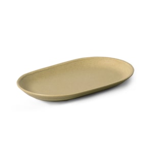 Travessa Retangular em Cerâmica Organic Sand Alleanza - 34cm