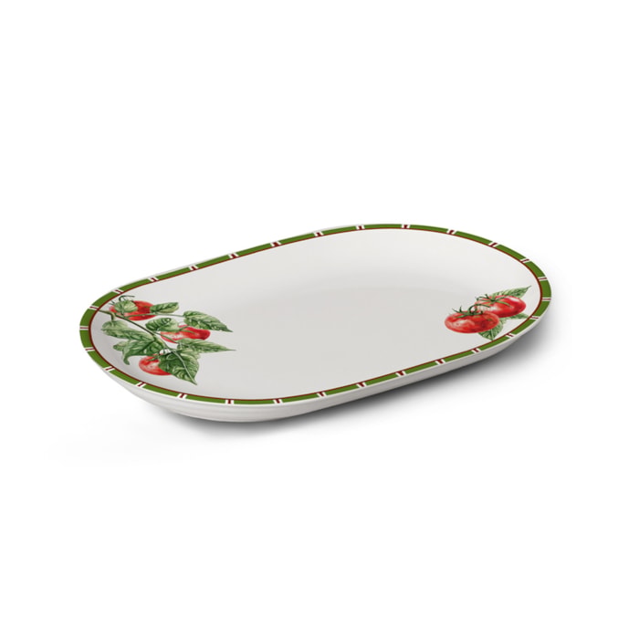 Travessa Retangular em Cerâmica Pomodoro Alleanza - 34cm - Madel Home