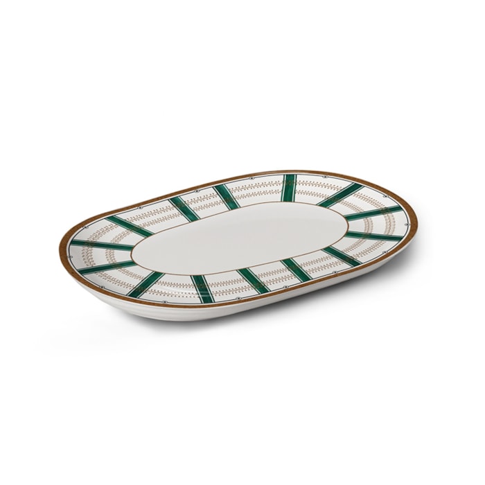 Travessa Retangular em Cerâmica Taj Alleanza - 34cm - Madel Home