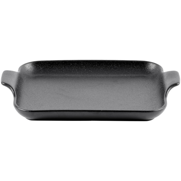 Travessa Retangular Onix em Cerâmica 30cm Preta - Madel Home