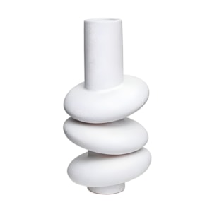 Vaso Cerâmica Elo Branco - 29cm 