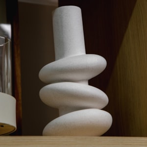 Vaso Cerâmica Elo Branco - 29cm 