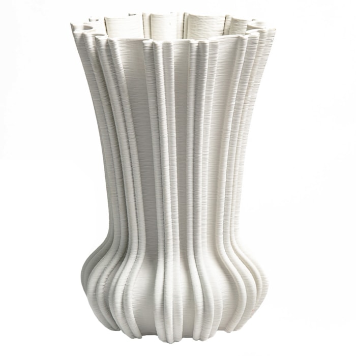 Vaso de Cerâmica Alba Off-White Alto - 34cm - Madel Home