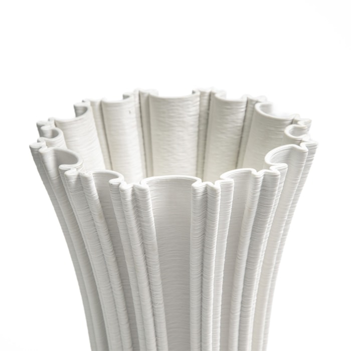 Vaso de Cerâmica Alba Off-White Alto - 34cm - Madel Home