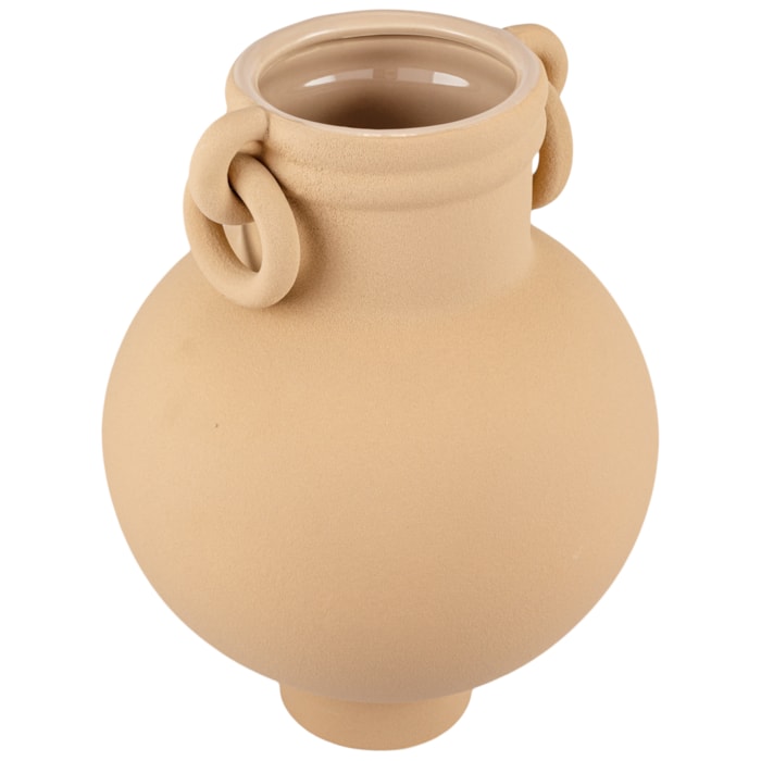 Vaso de Cerâmica Albi Bege Alto - 30cm - Madel Home