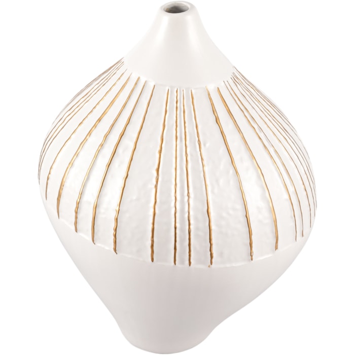 Vaso de Cerâmica Altea Off-White Alto - 32cm - Madel Home