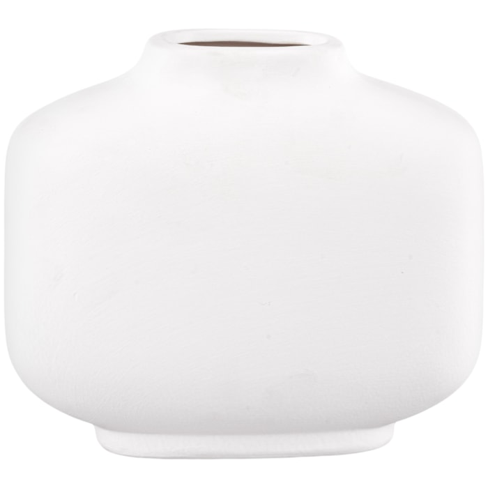 Vaso de Cerâmica Altea Off-White Baixo - 20cm - Madel Home