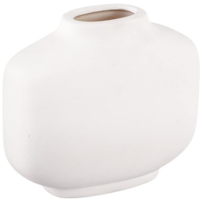 Vaso de Cerâmica Altea Off-White Baixo - 20cm - Madel Home