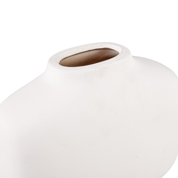 Vaso de Cerâmica Altea Off-White Baixo - 20cm - Madel Home