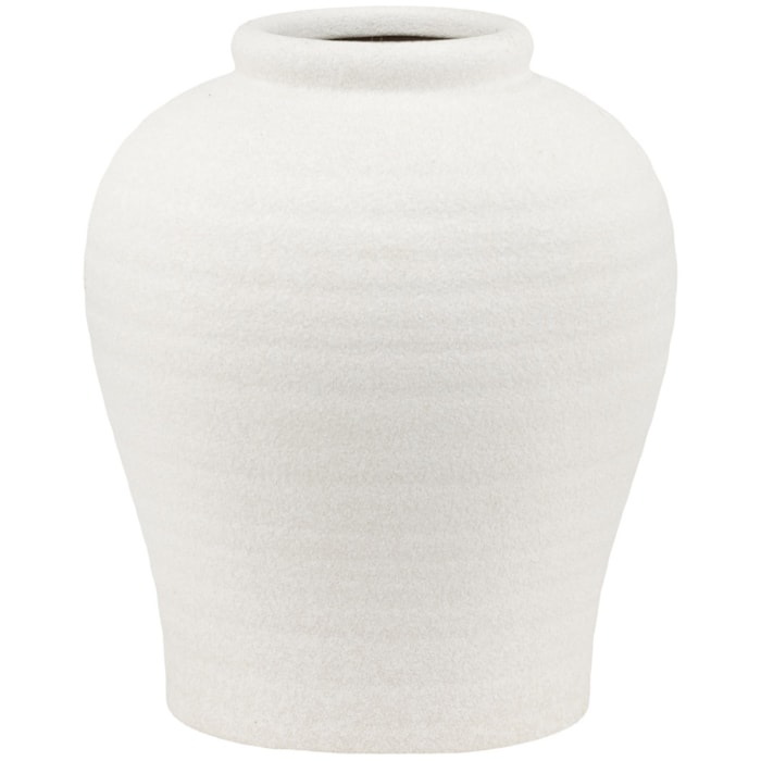 Vaso de Cerâmica Altea Off-White Médio - 18,5cm - Madel Home