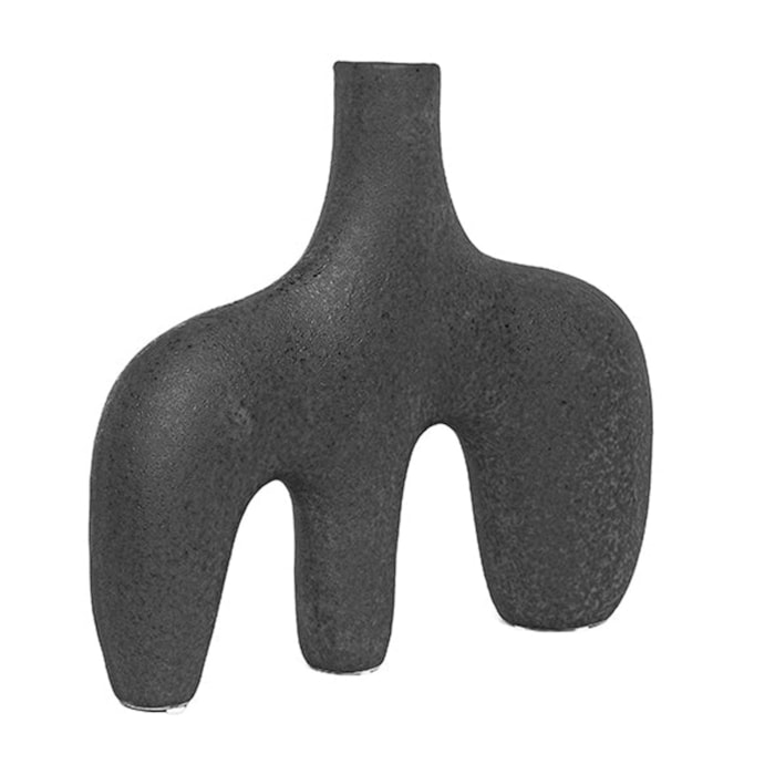 Vaso de Cerâmica Arco Preto - 29cm - Madel Home