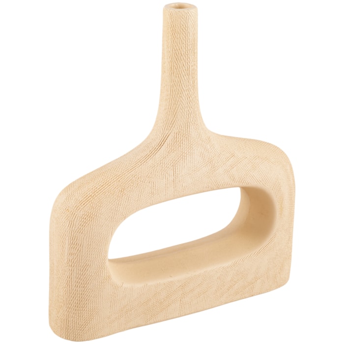 Vaso de Cerâmica Arles Bege Médio - 33cm - Madel Home