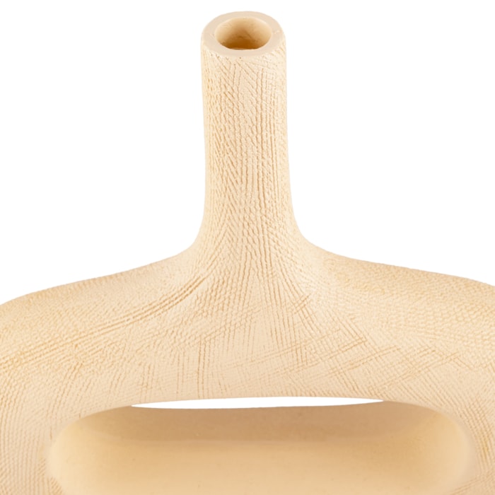 Vaso de Cerâmica Arles Bege Médio - 33cm - Madel Home