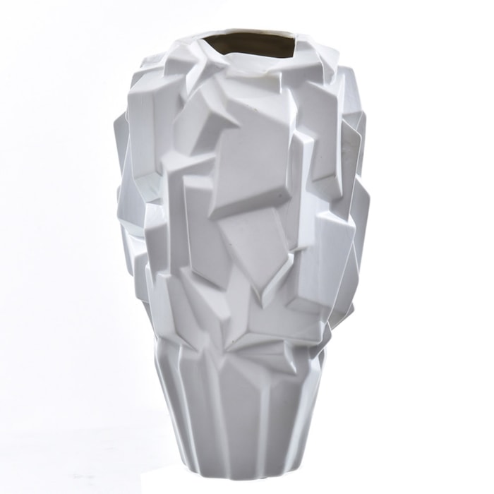 Vaso de Cerâmica Avenua Off-White Alto - 34cm - Madel Home