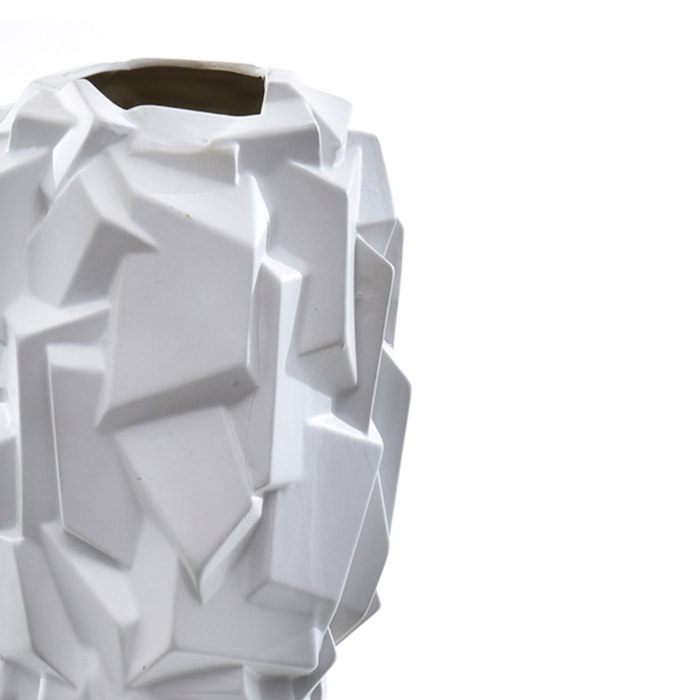 Vaso de Cerâmica Avenua Off-White Alto - 34cm - Madel Home