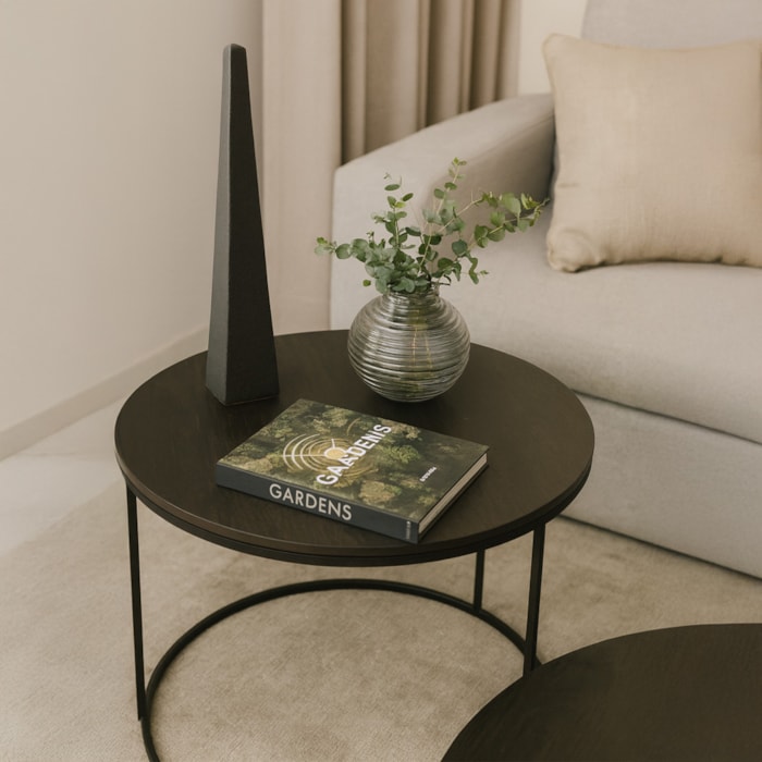 Vaso de Cerâmica Caeli Preto Alto - 50cm - Madel Home