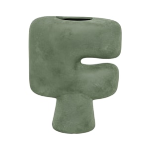 Vaso de Cerâmica Contorno Verde - 25cm 