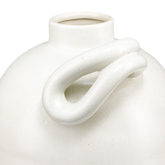 Vaso de Cerâmica Cusco Cinza Alto - 33cm - Madel Home