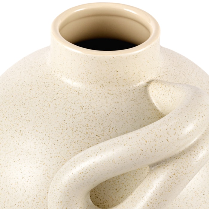 Vaso de Cerâmica Cusco Cinza Baixo - 29cm - Madel Home