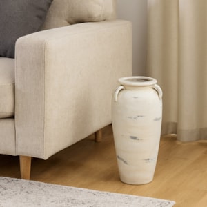Vaso de Cerâmica Dover Off-White Alto - 33cm 
