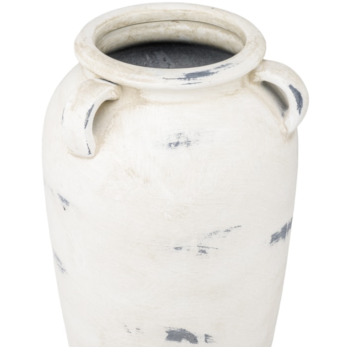 Vaso de Cerâmica Dover Off-White Alto - 33cm - Madel Home