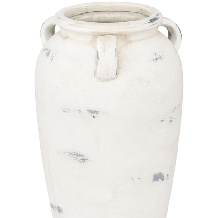 Vaso de Cerâmica Dover Off-White Alto - 33cm - Madel Home