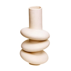 Vaso de Cerâmica Elo Bege - 29cm 
