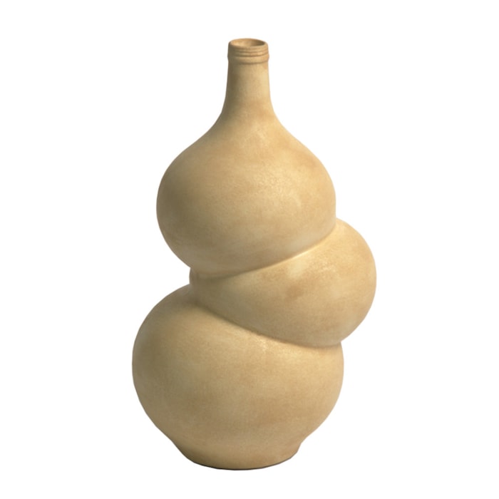 Vaso de Cerâmica Formas Bege M - 32cm - Madel Home