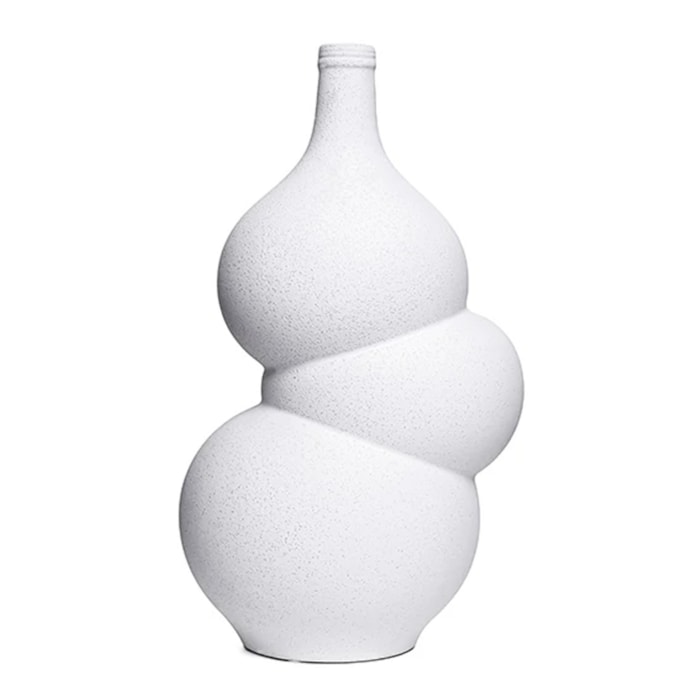 Vaso de Cerâmica Formas Branco M - 32cm - Madel Home