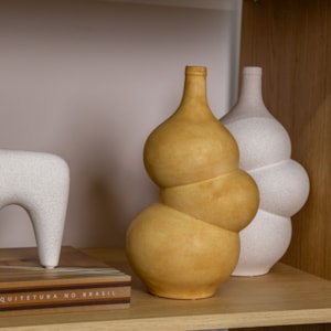 Vaso de Cerâmica Formas Branco M - 32cm 