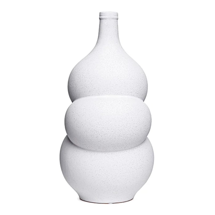 Vaso de Cerâmica Formas Branco M - 32cm - Madel Home