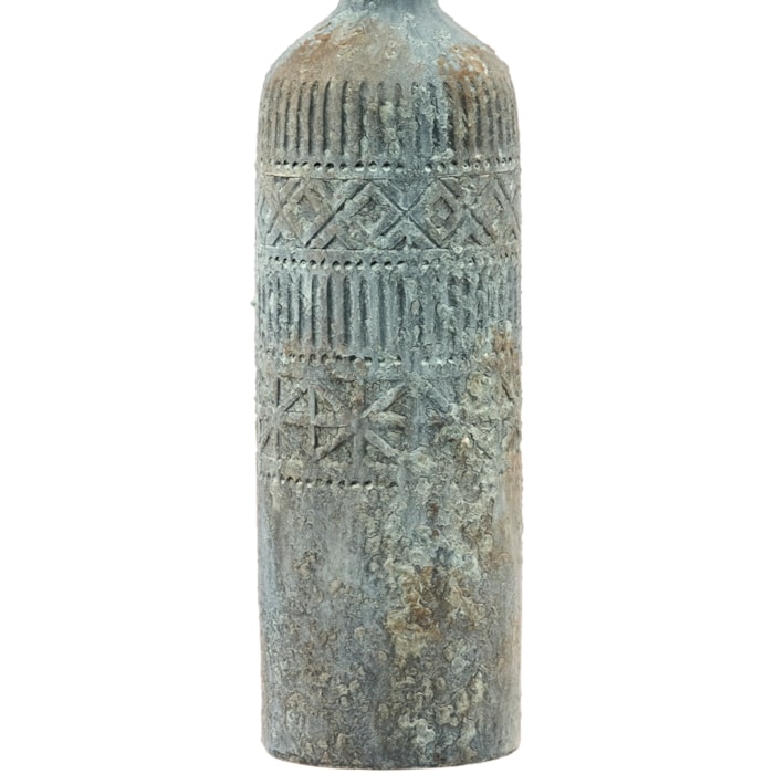 Vaso de Cerâmica Isola Cinza Alto - 46cm - Madel Home