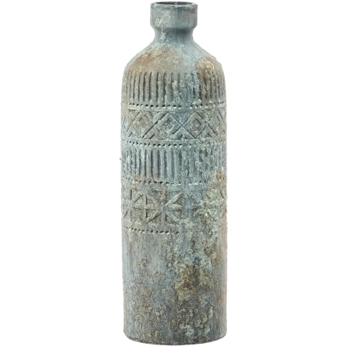 Vaso de Cerâmica Isola Cinza Alto - 46cm - Madel Home