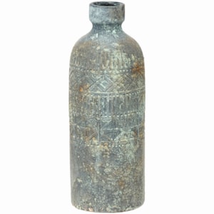 Vaso de Cerâmica Isola Cinza Médio - 38cm 